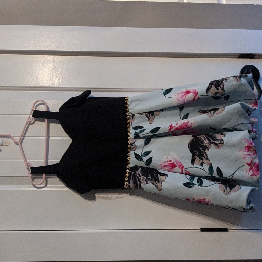 Black and floral dress